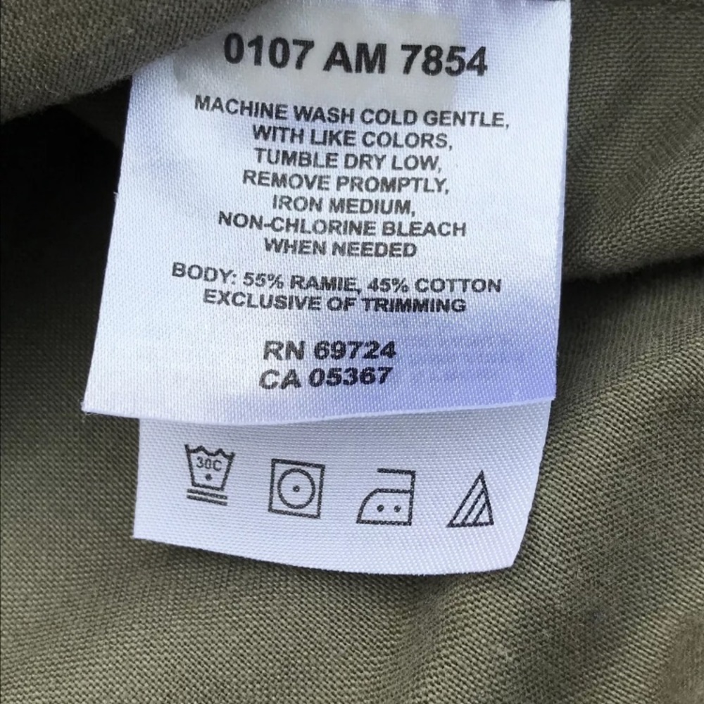 SOLD Columbia Men's Short-Sleeve Shirt L Army Green Front Pocket - Picture 8 of 8